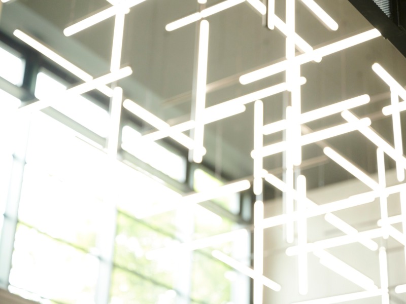 Fluorescent tubes on a ceiling